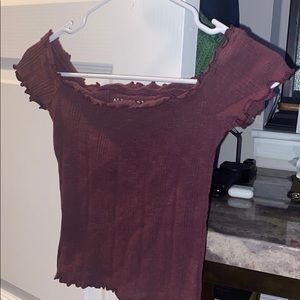 Maroon Crop Top